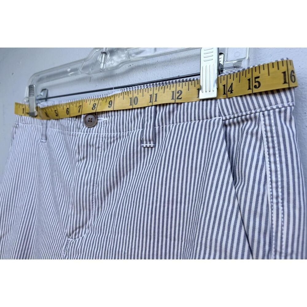 GAP Women's Blue White Striped Straight Crop Pants Girlfriend Khaki Nautical 6 - Picture 5 of 8